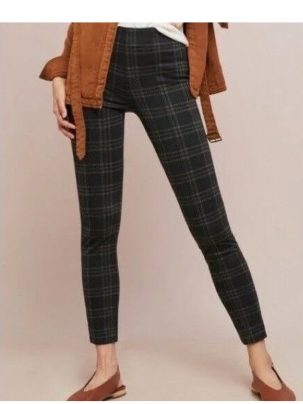 Sanctuary x Anthropologie Women’s Runaway Ponte Legging - Black Plaid, Size M